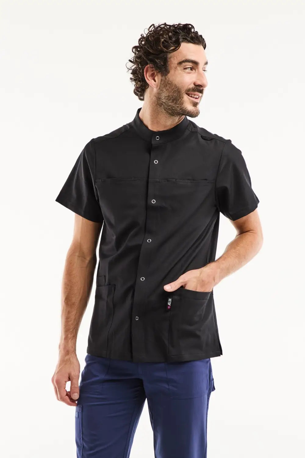 Aelin Noah blouse médicale homme noir stretch