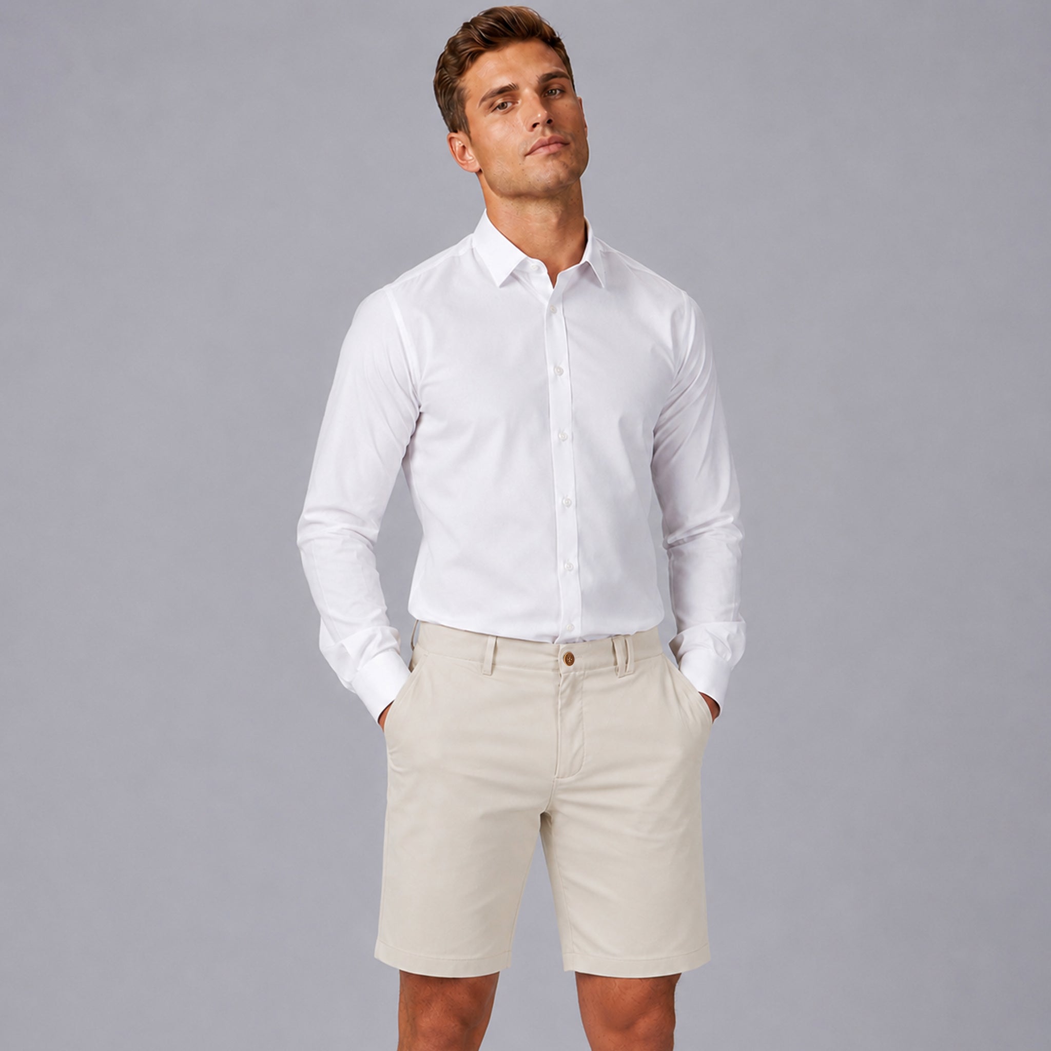 GARY'S Bermuda Chino Beige Polyester T400