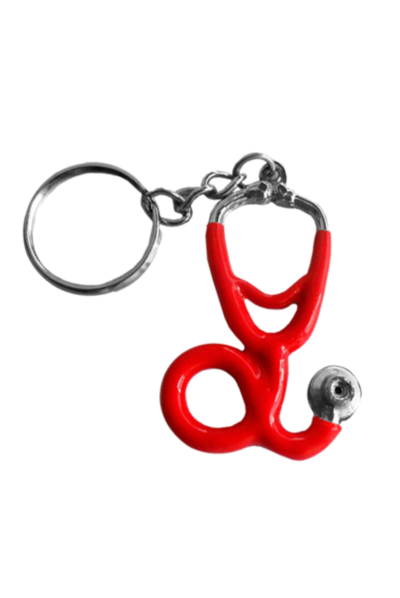Enfermania Regalos porte-clés stéthoscope métal argent