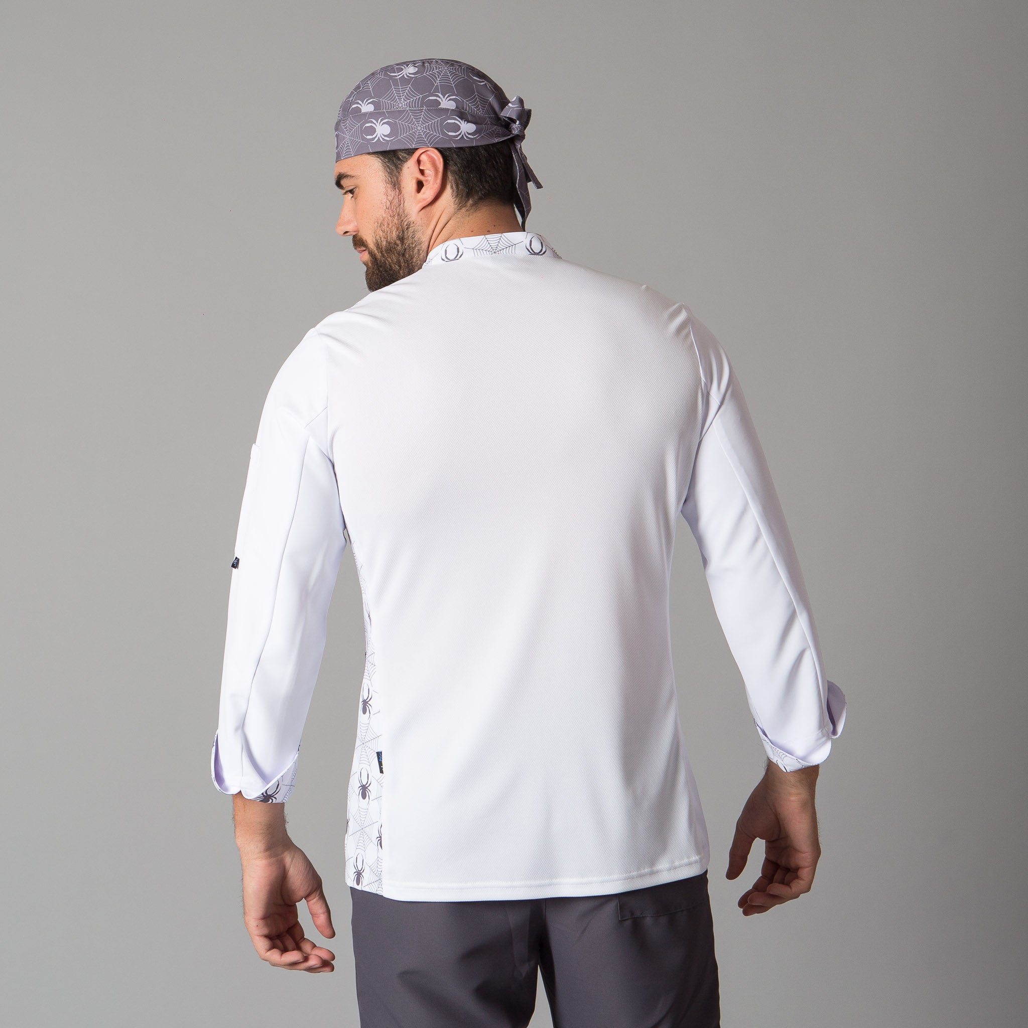 Gary's Leiva veste cuisine unisexe blanche polyester