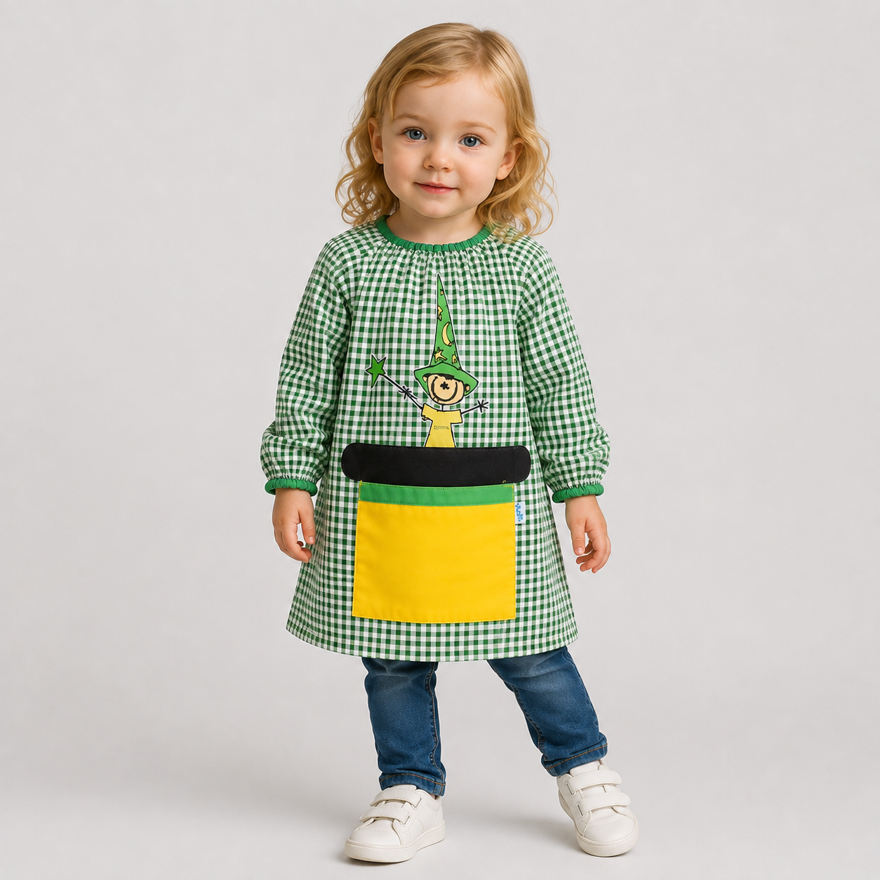 Gary's Mago Tablier École Bébé Vichy Vert Taille 6