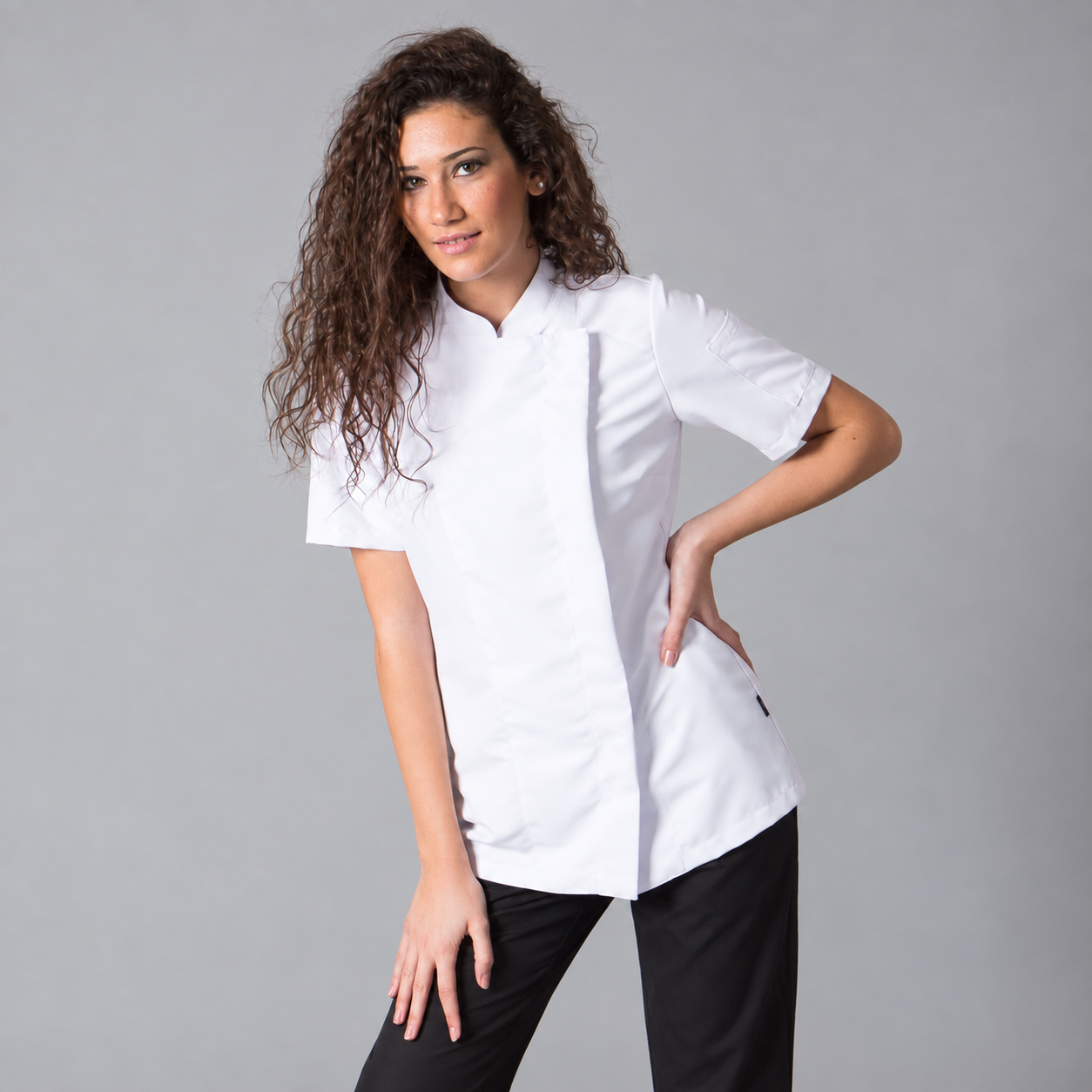 GARY'S Paz veste cuisine femme manche courte noir