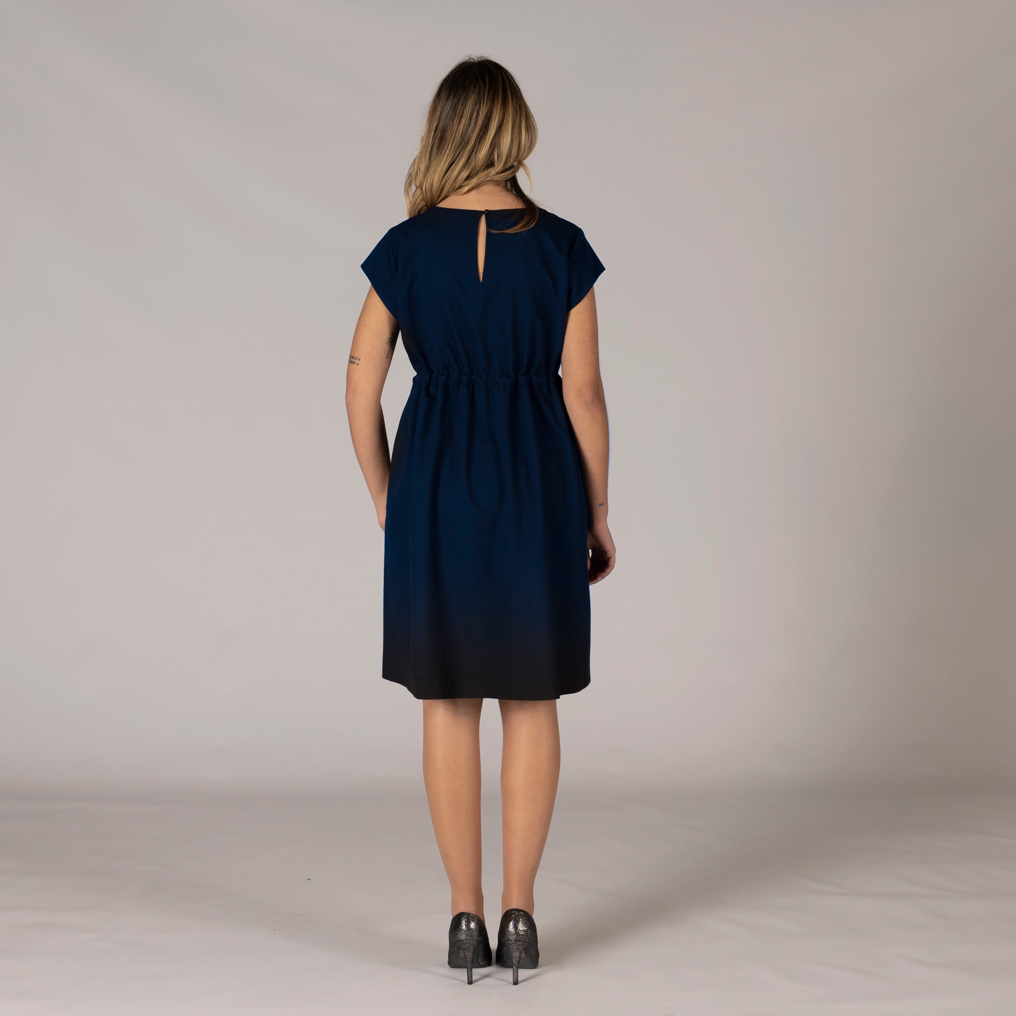 GARY'S Trivial robe femme noire cordon poches