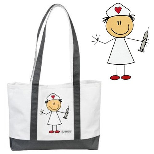 Enfermania Stick Nurse sac cabas infirmière gris 38x30cm