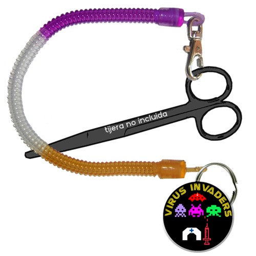 Enfermania Regalos porte-ciseaux spiralé badge PIPAS