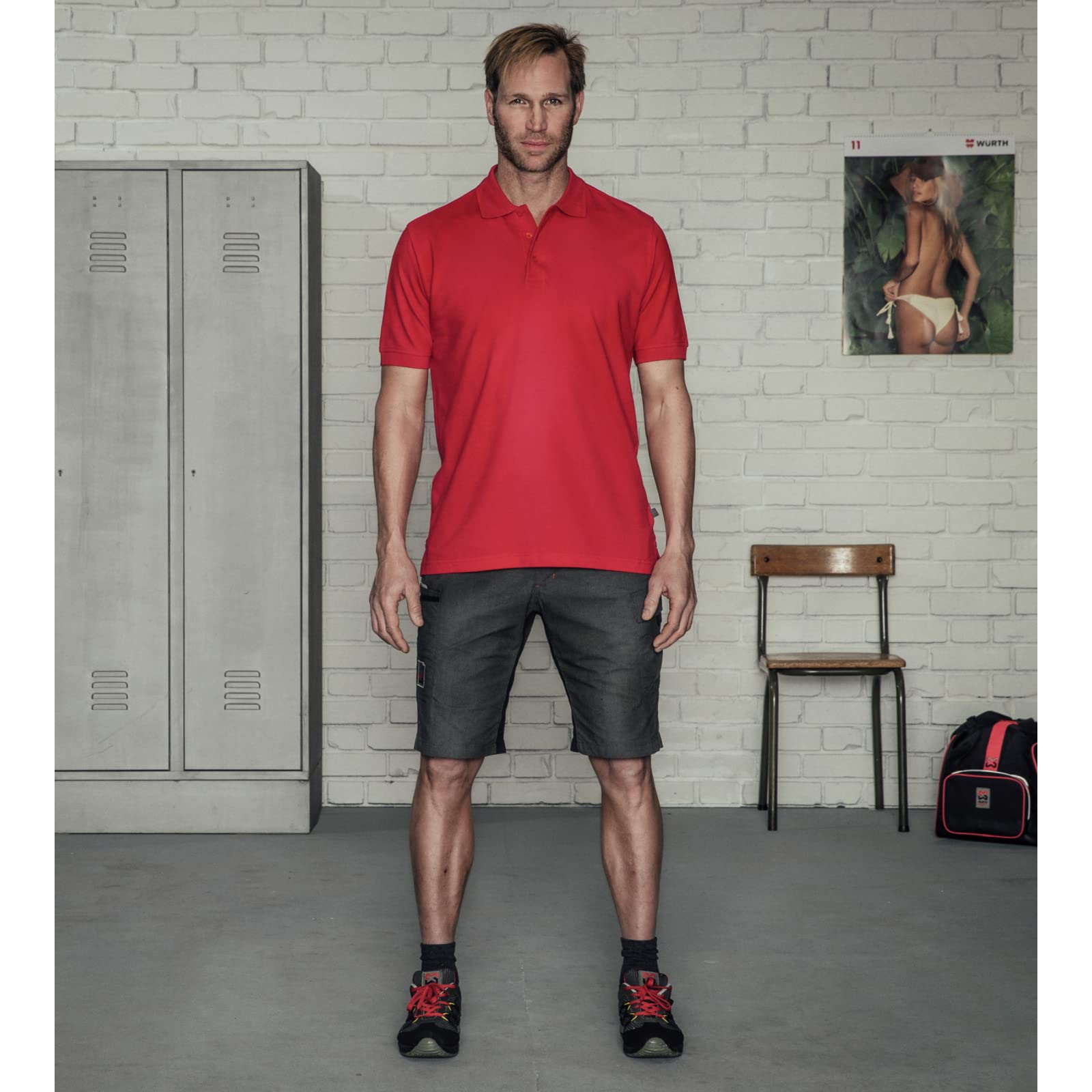 Würth MODYF Job+ Polo de travail rouge taille L coupe ajustée