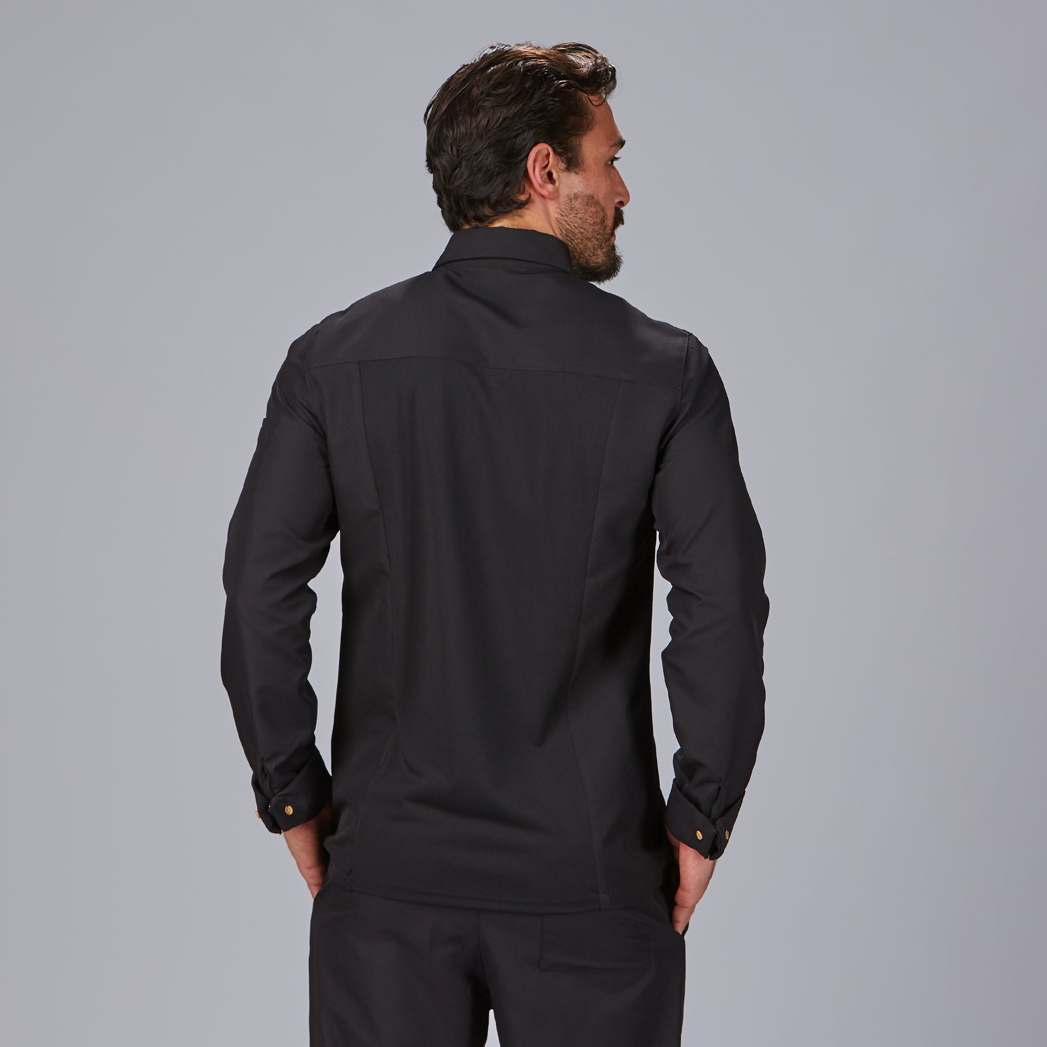 GARY'S Tommaso veste cuisine homme col italien noire
