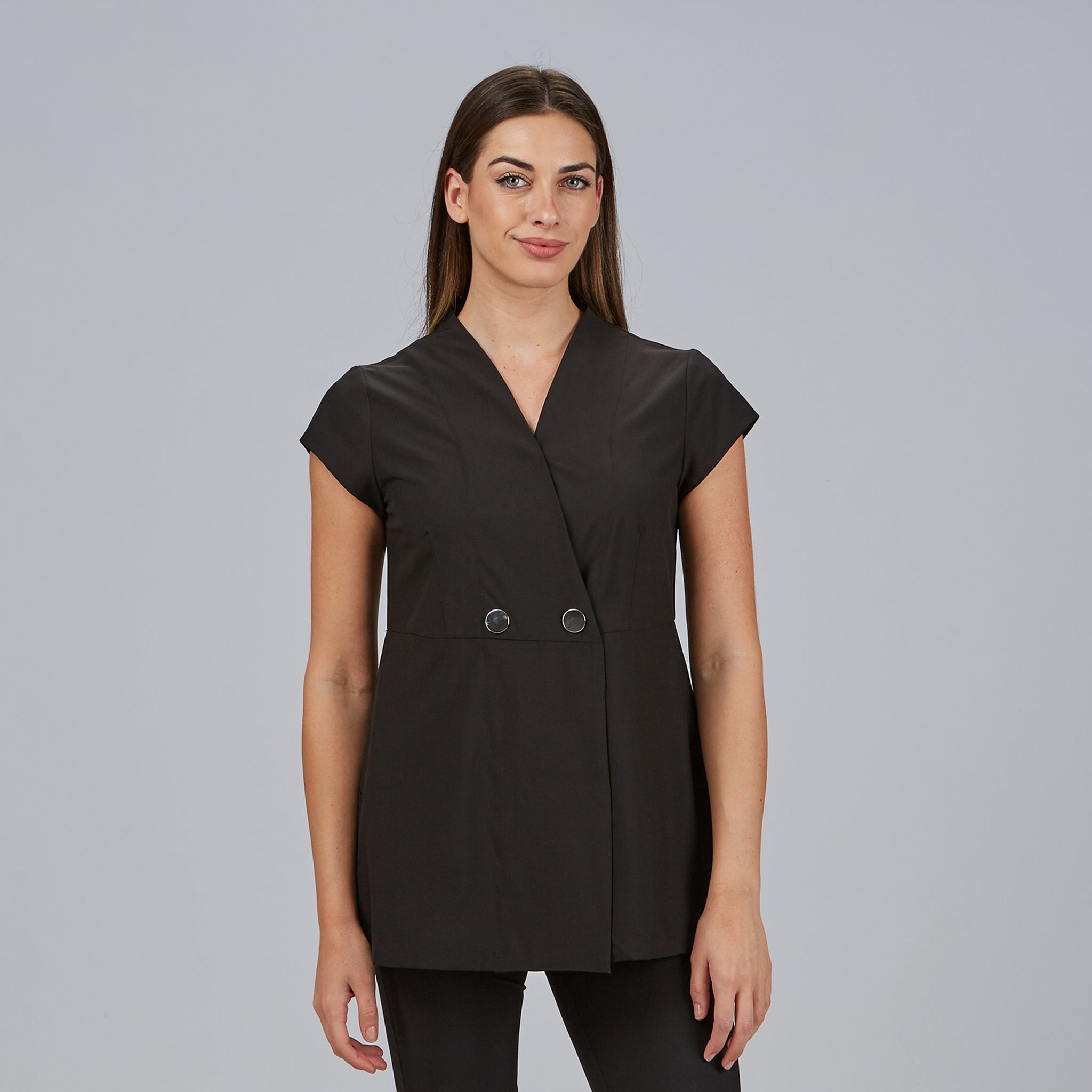 GARY'S Lirio Veste Femme Noire Manches Courtes