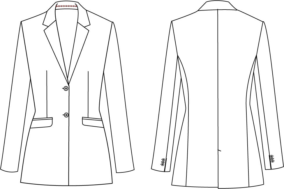 Gary's Blazer Woman 2 Buttons veste tailleur gris marengo