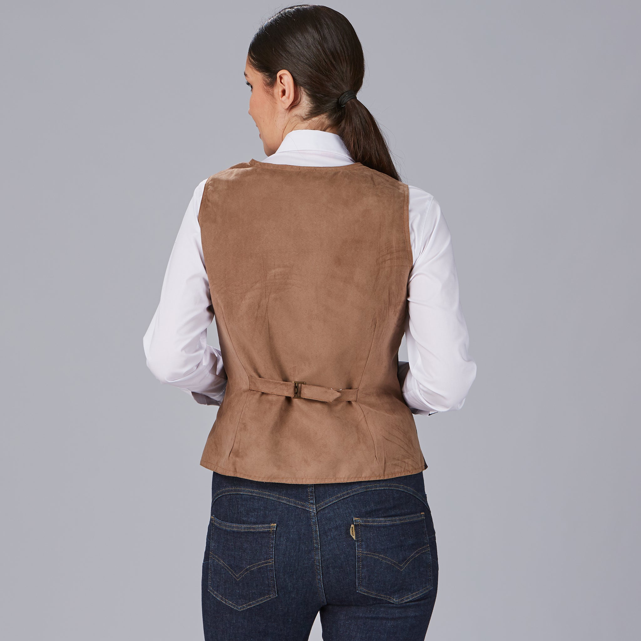 GARY'S Baena gilet de serveuse femme denim marine