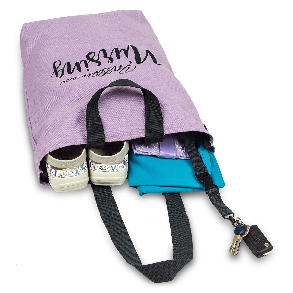 Enfermania Bolsa Tote Algodon sac tote coton lavande 37x40