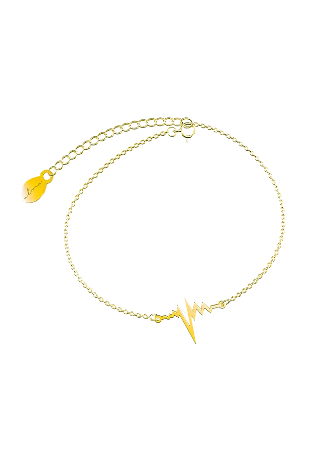 Enfermania bracelet battement de cœur acier or hypoallergénique
