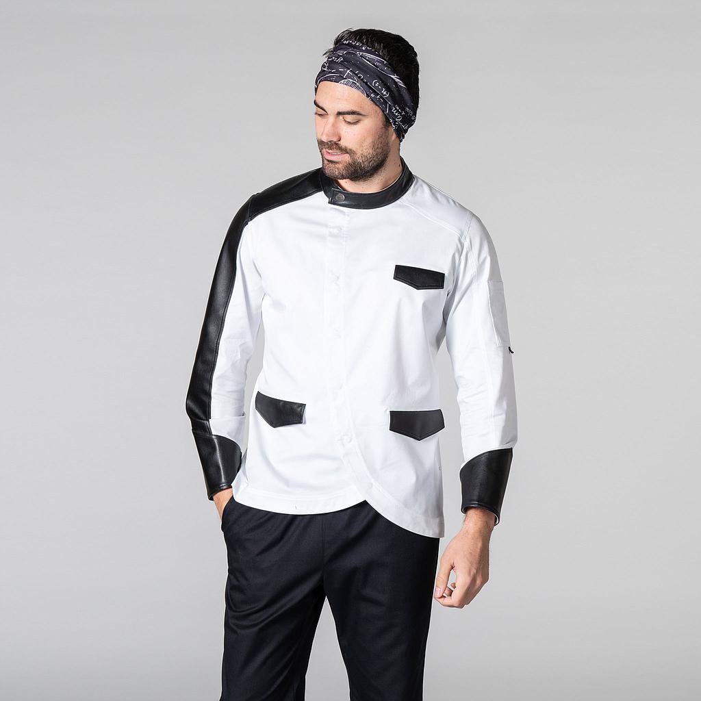 GARY'S Gil veste cuisine blanche manches longues XS