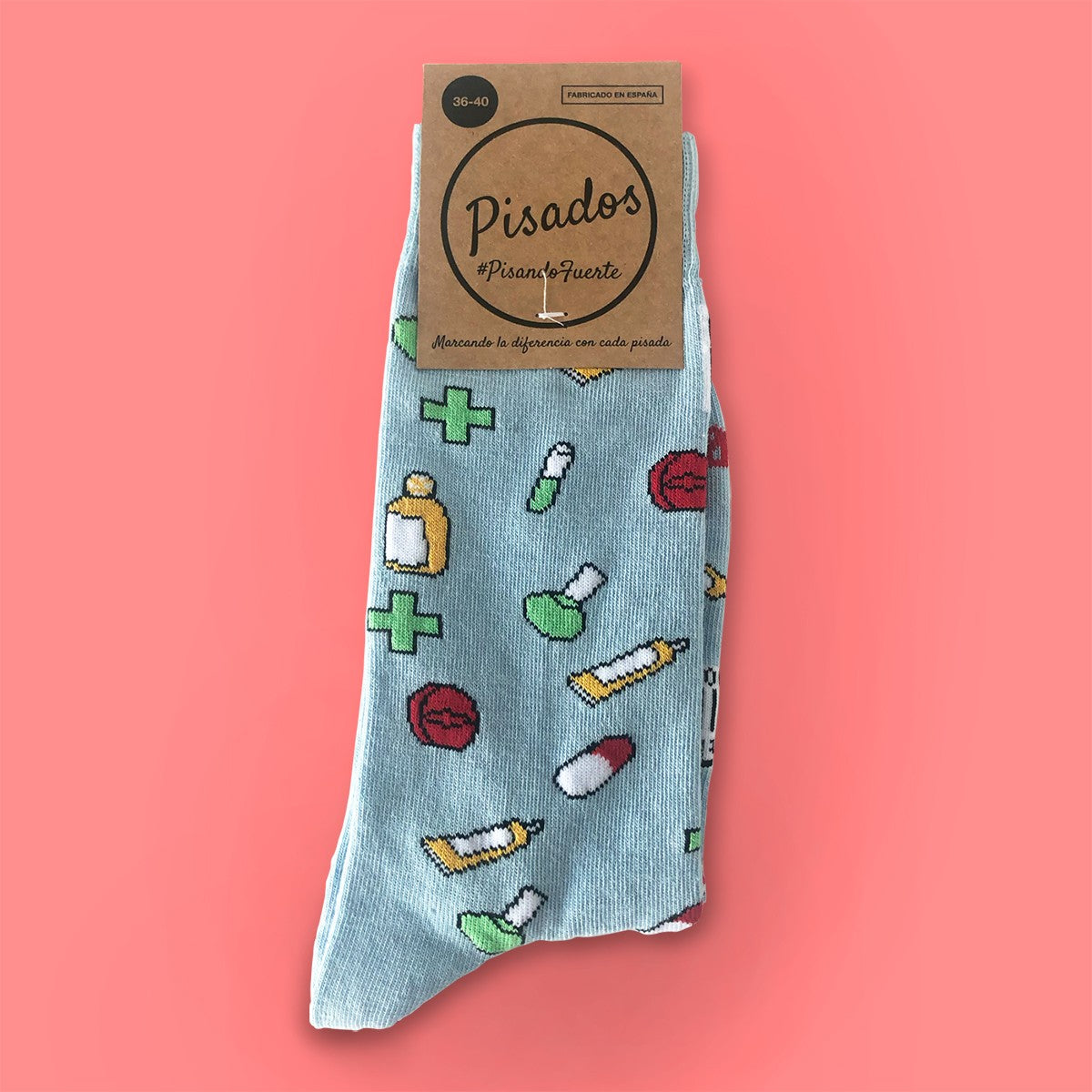 Enfermania Ropa chaussettes pharmacie imprimées 36-40