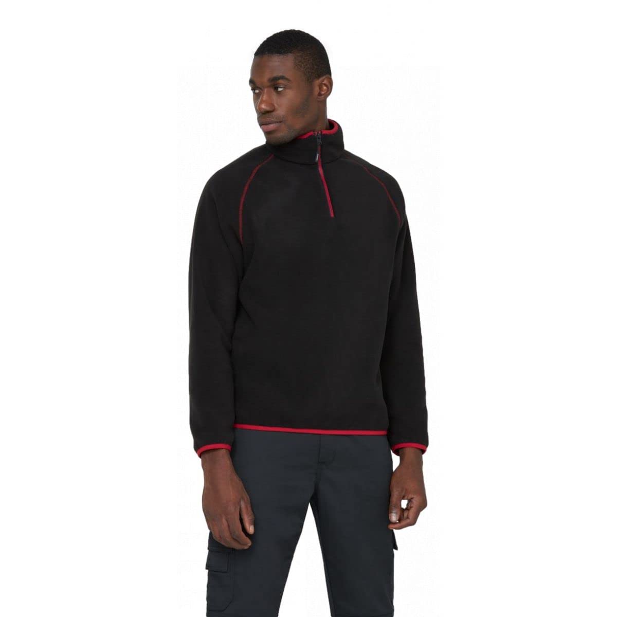 Dickies Smithfield Two Tone sweat polaire noir rouge XL