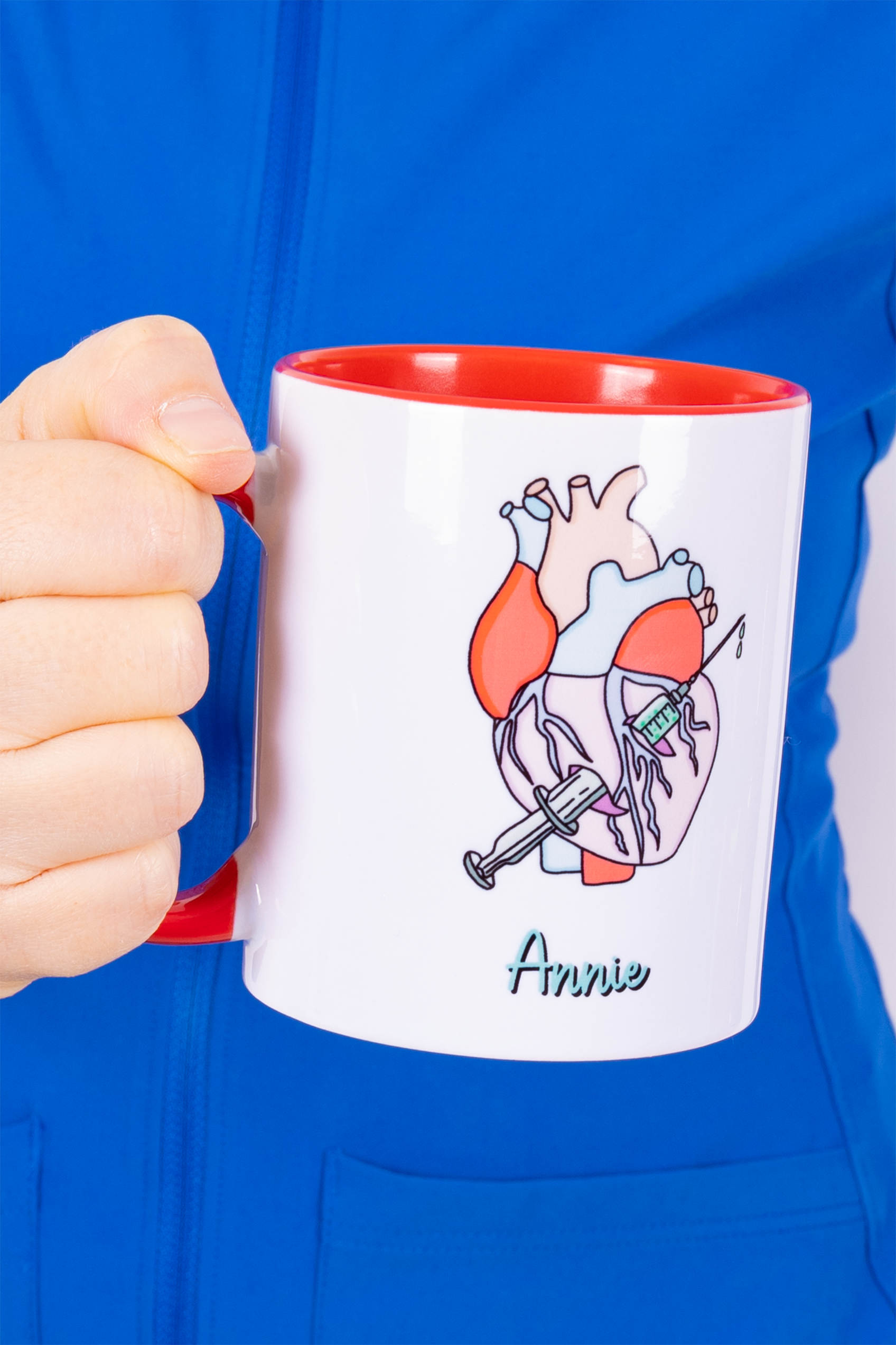 Enfermania Rebelheart tasse céramique rouge personnalisable 350ml