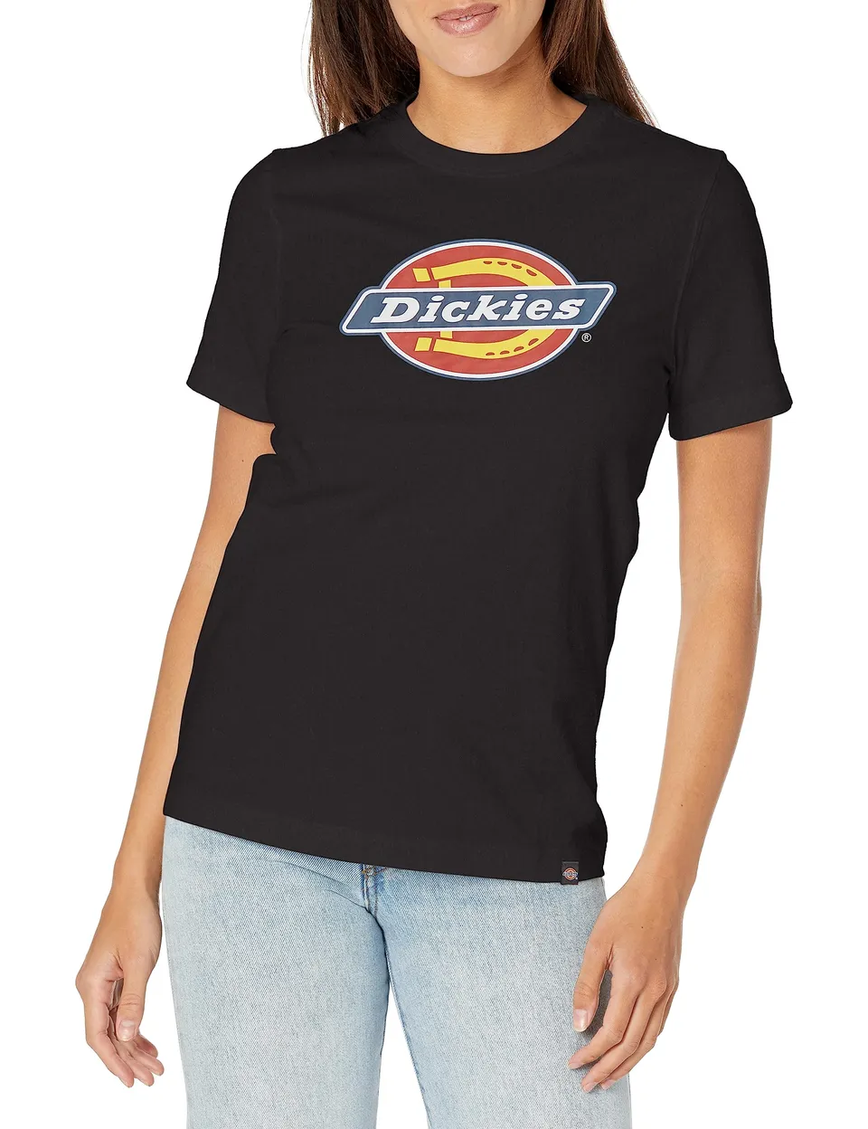 Dickies t-shirt épais logo femme noir jersey lourd