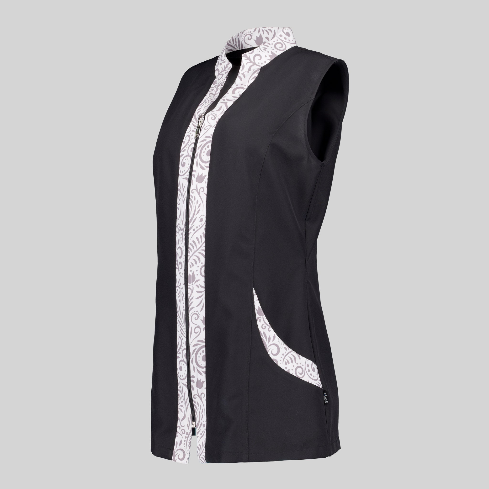 GARY'S Silene blouse femme noire sans manches microfibre