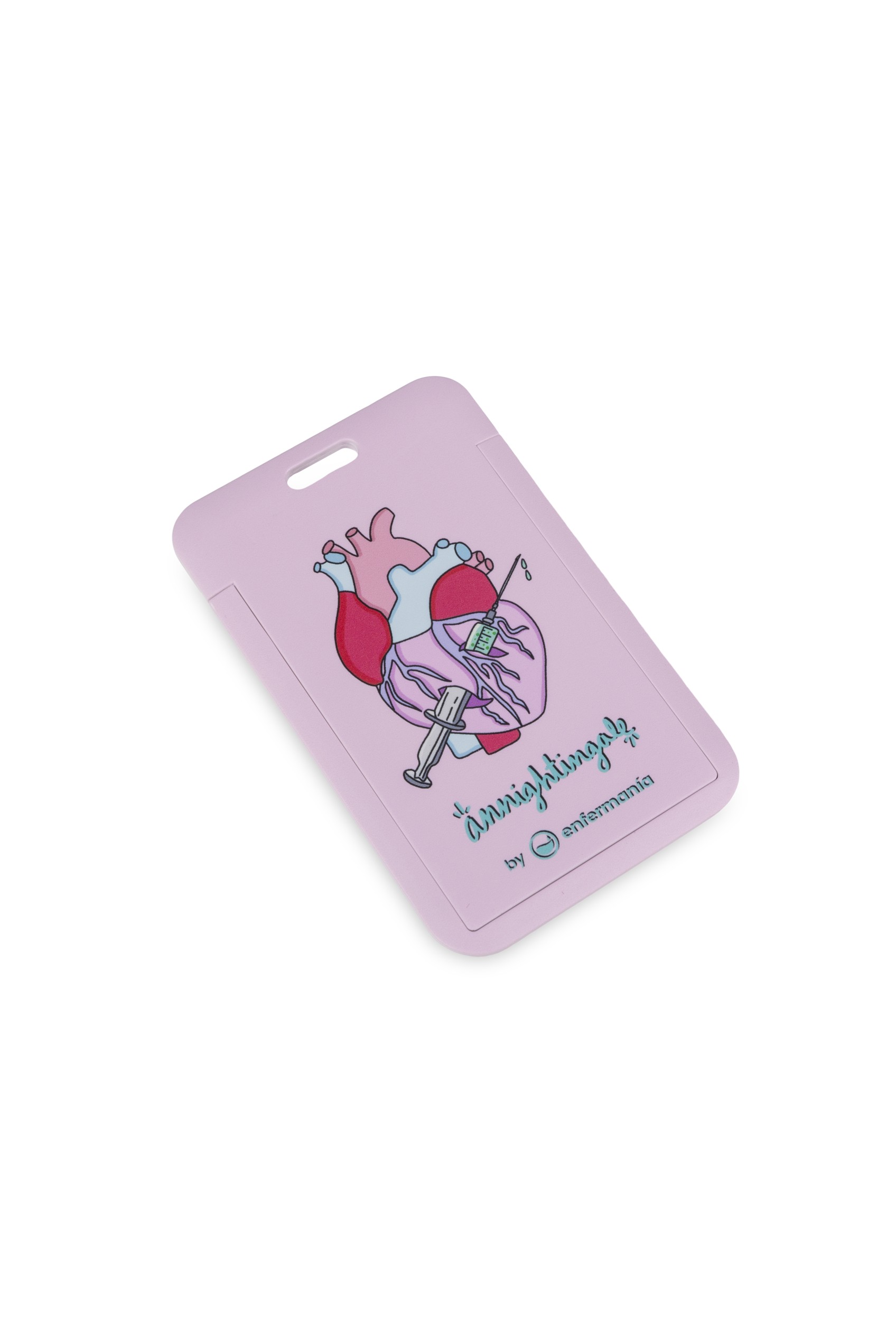 Enfermania Accesorios tour de cou porte-badge Rebelheart rose