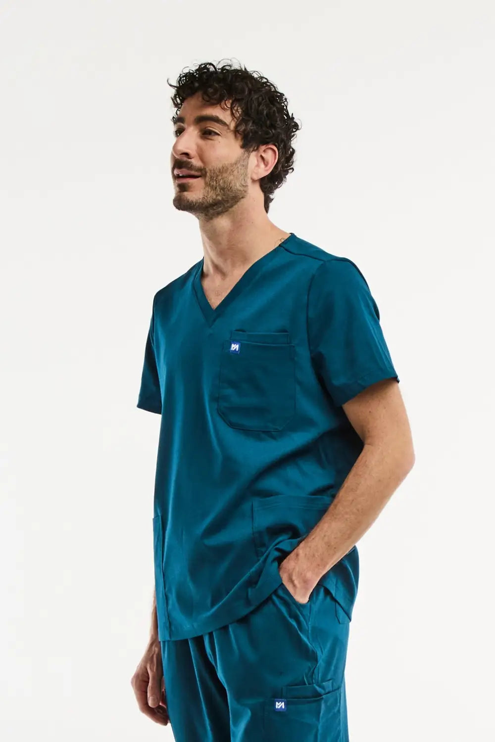 Aelin LUCA tunique médicale homme vert turquoise