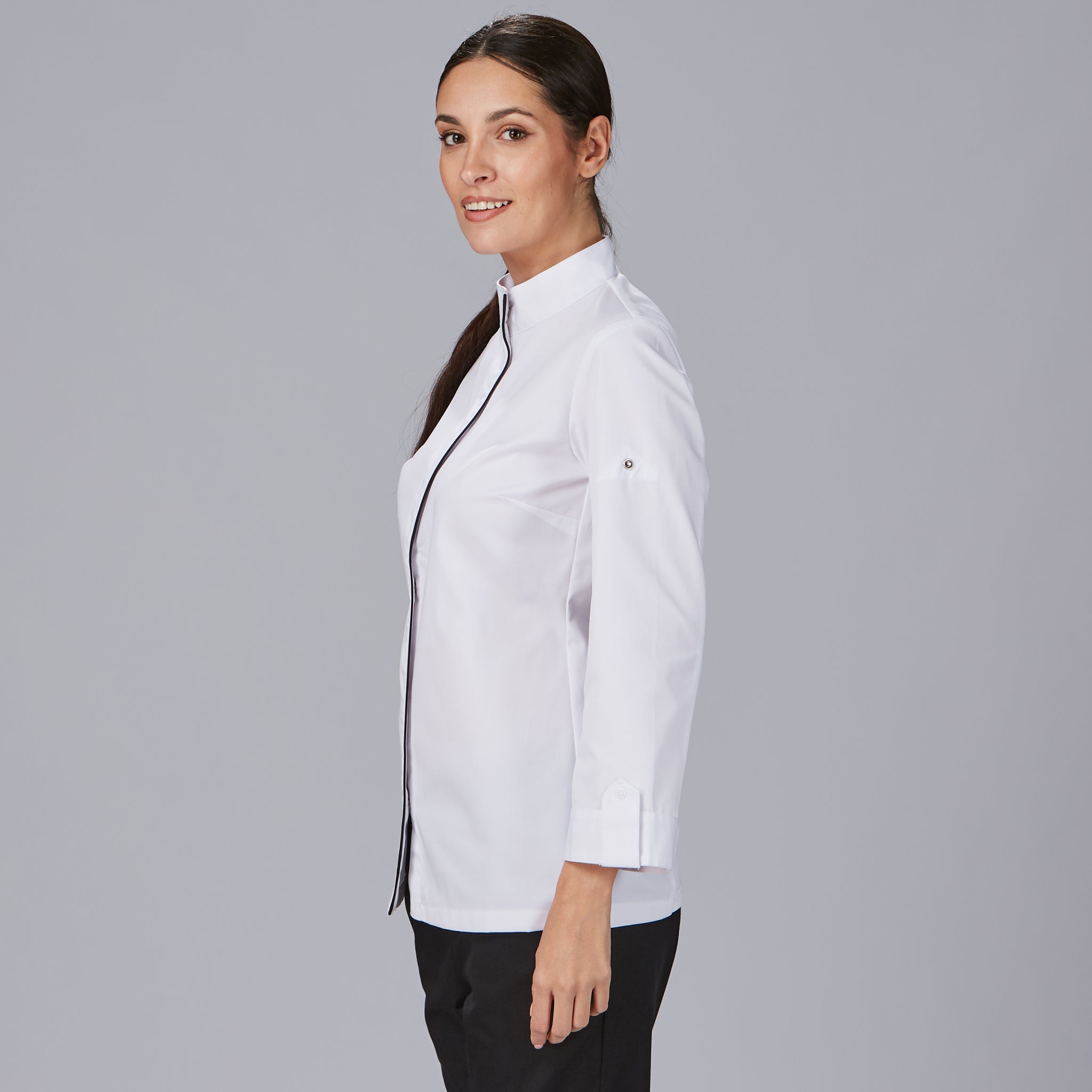 Gary's Medina veste cuisine femme noire cintrée respirante