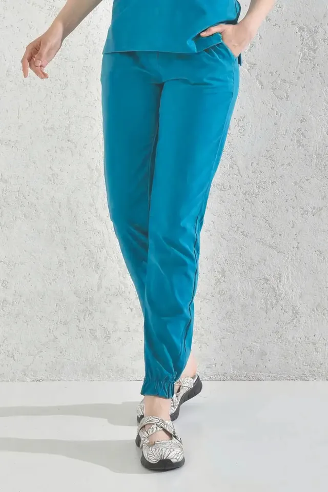 Aelin Slimfit NEW pantalon médical bleu cyan femme