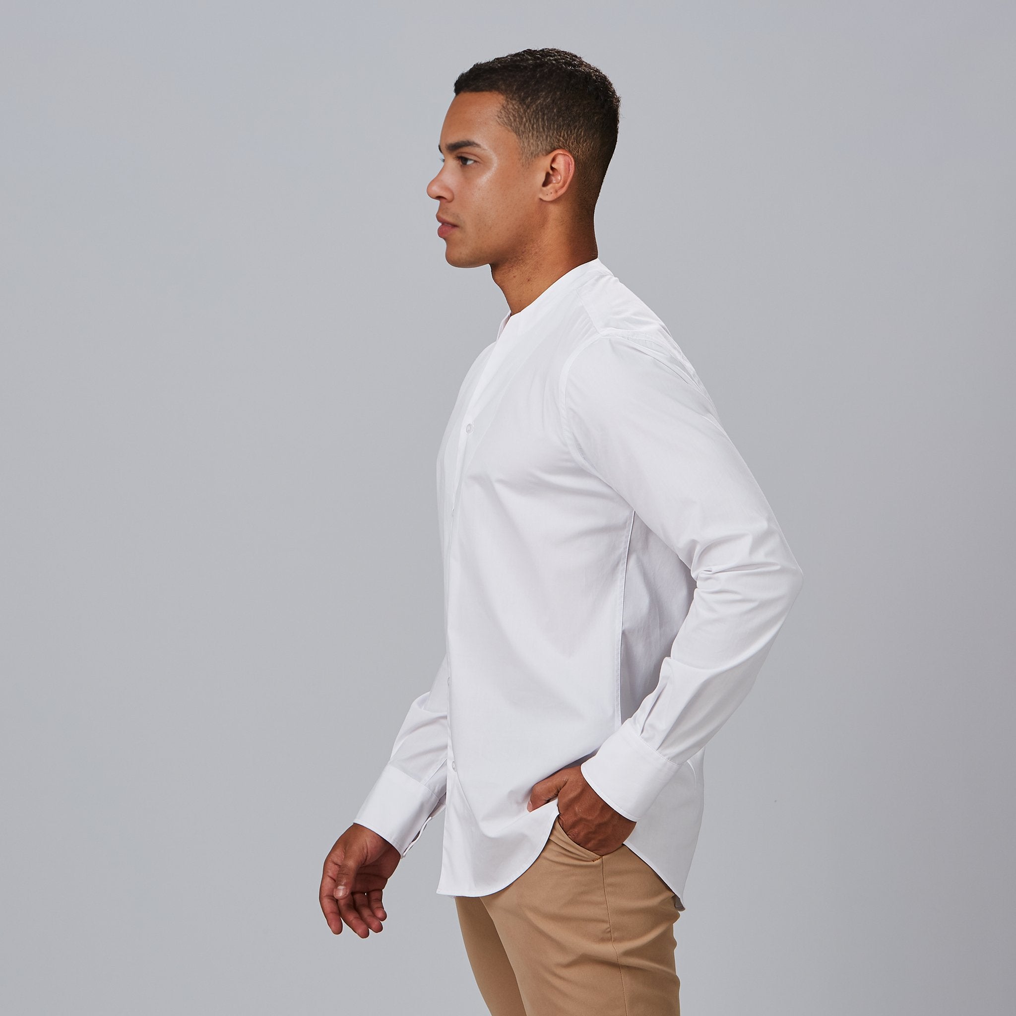 GARY'S Loris chemise homme slim noir coton stretch