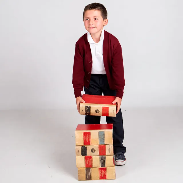 GARY'S gilet enfant boutons marine acrylique