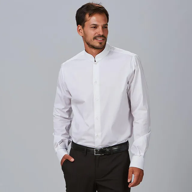 Gary's Shirts 260005 chemise homme Mao noire slim