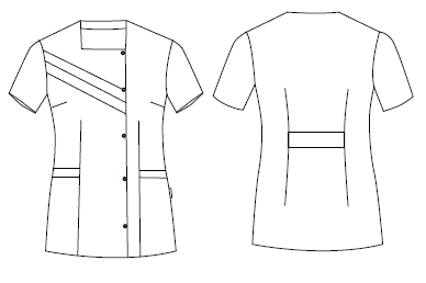 Gary's Noelia blouse travail femme lila manches courtes