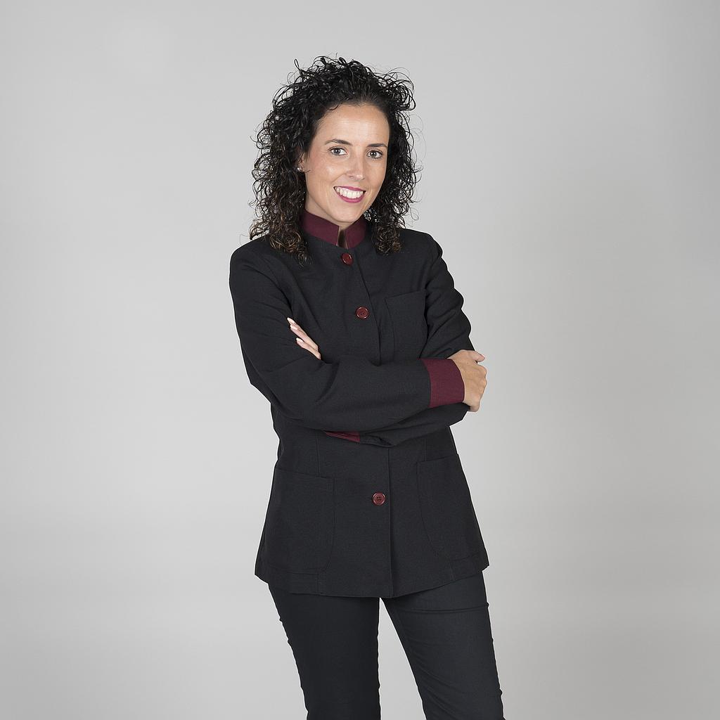Gary's blouse femme noire col mao manches longues