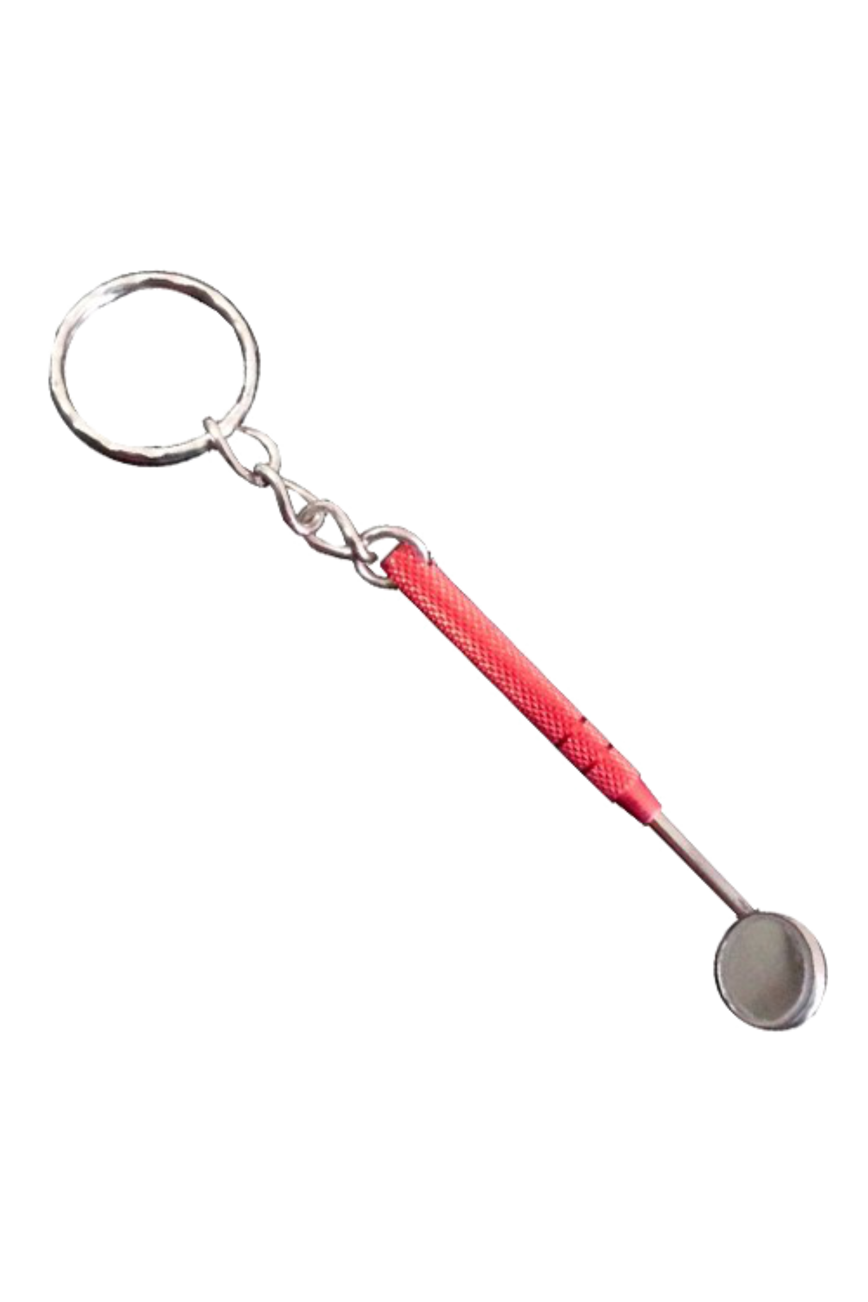 Enfermania Miroir Dentaire porte-clés métal rouge