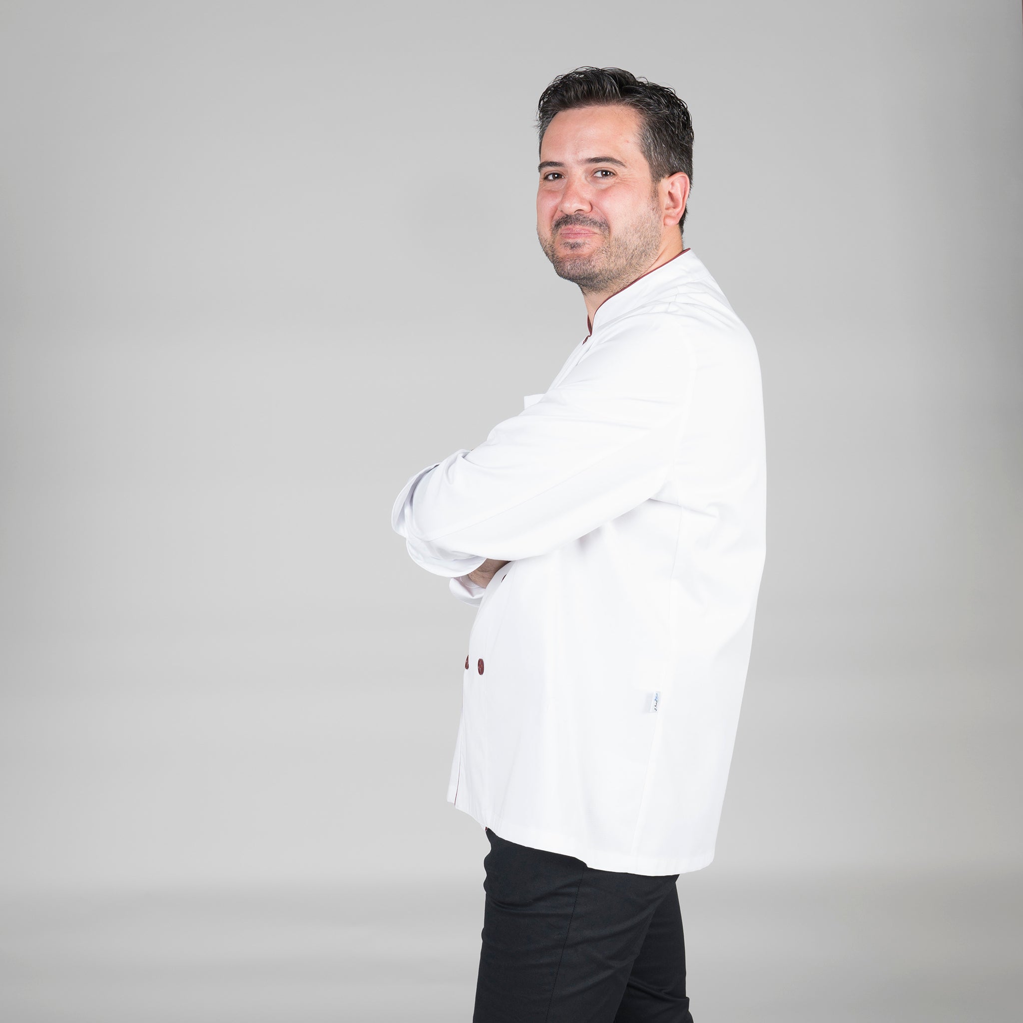 GARY'S Jackets veste cuisine mixte noire manches longues