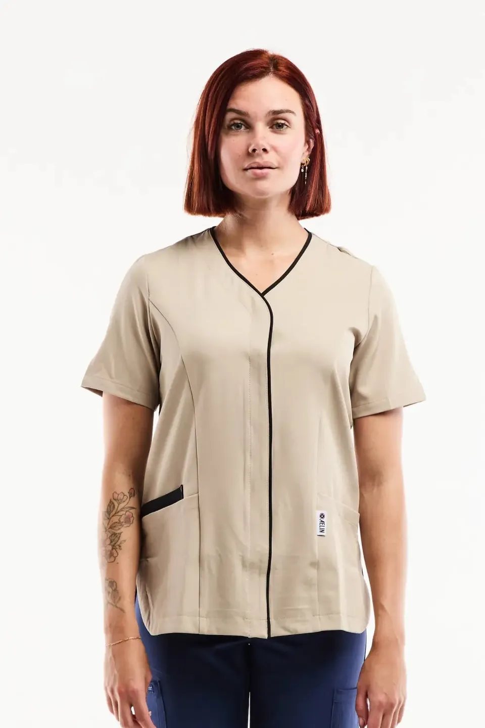 Aelin Serena Blouse Médicale Femme Sable stretch