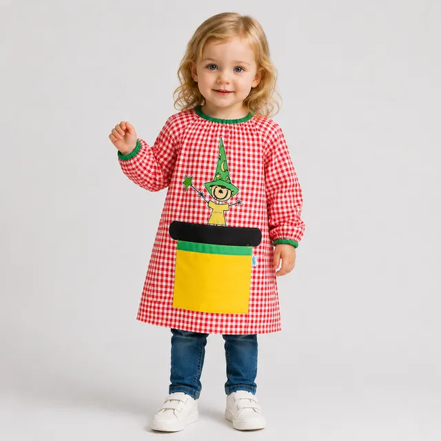 Gary's Mago Tablier École Bébé Vichy Vert Taille 6