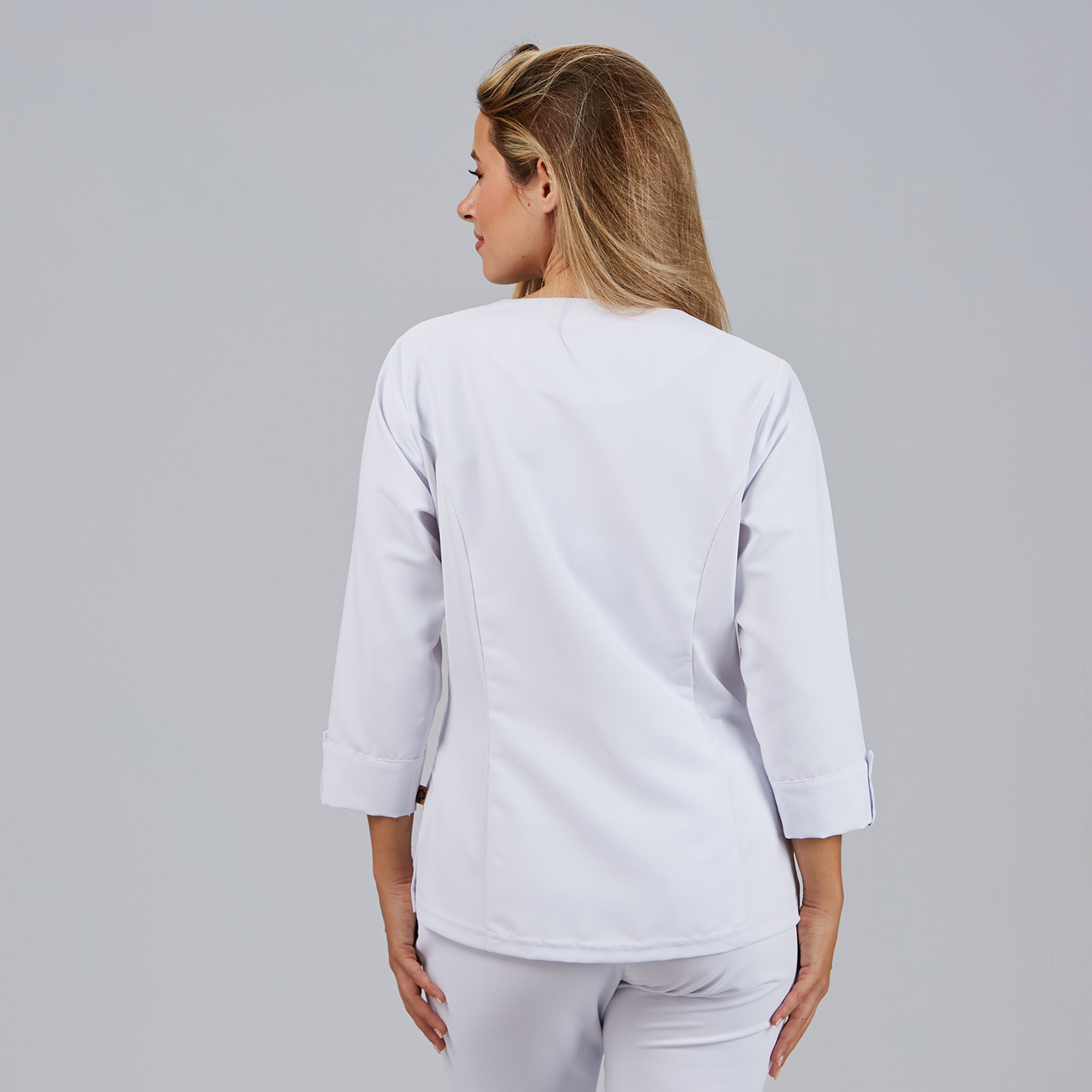 Gary's Laia blouse blanche femme manches 3/4 recyclée