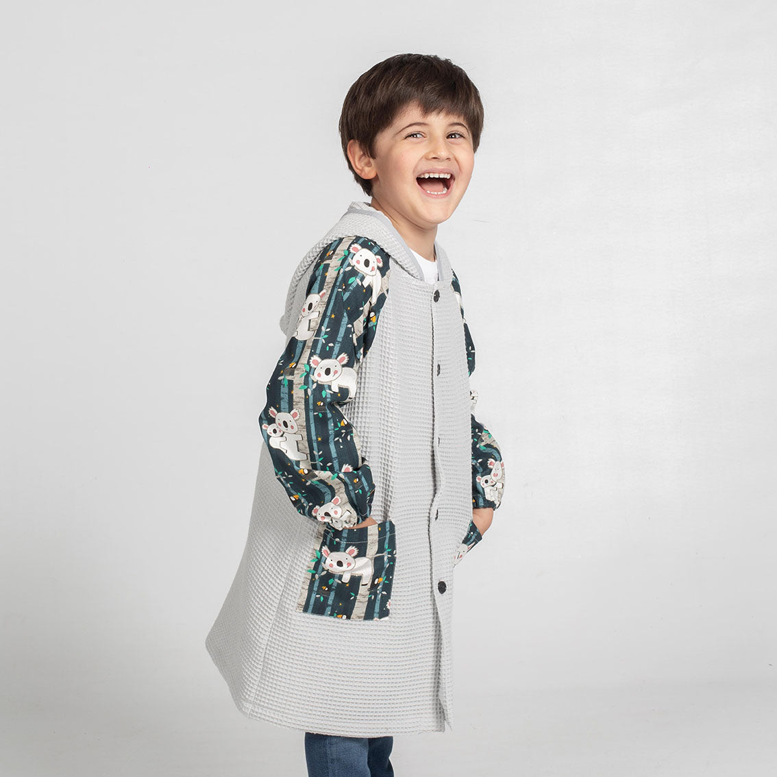 Gary's Koala tablier enfant coton gris perla 4 ans