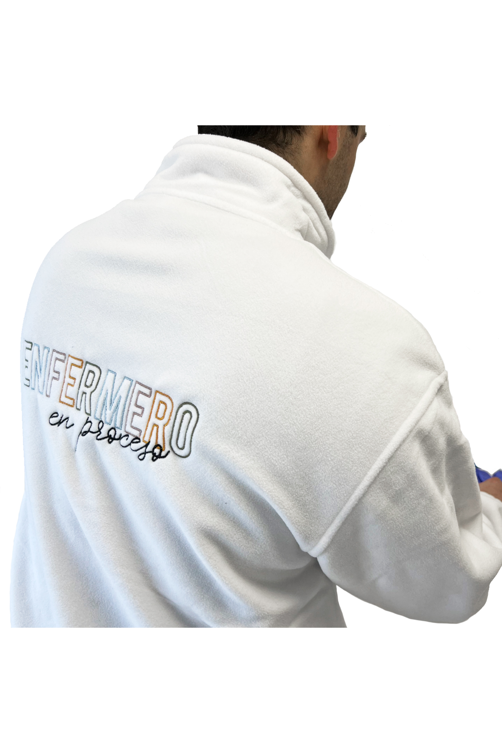 Enfermania veste polaire médicale homme blanche brodée