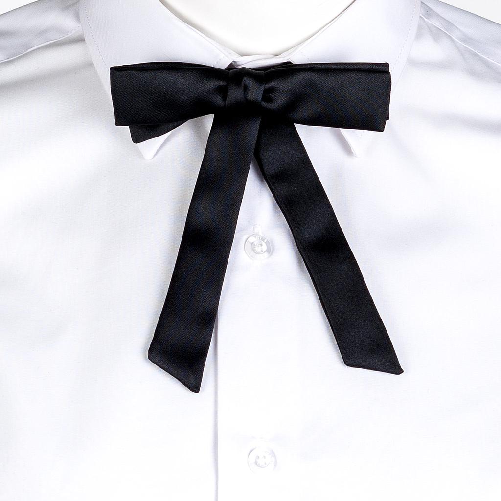 GARY'S nœud papillon satin noir attache clip