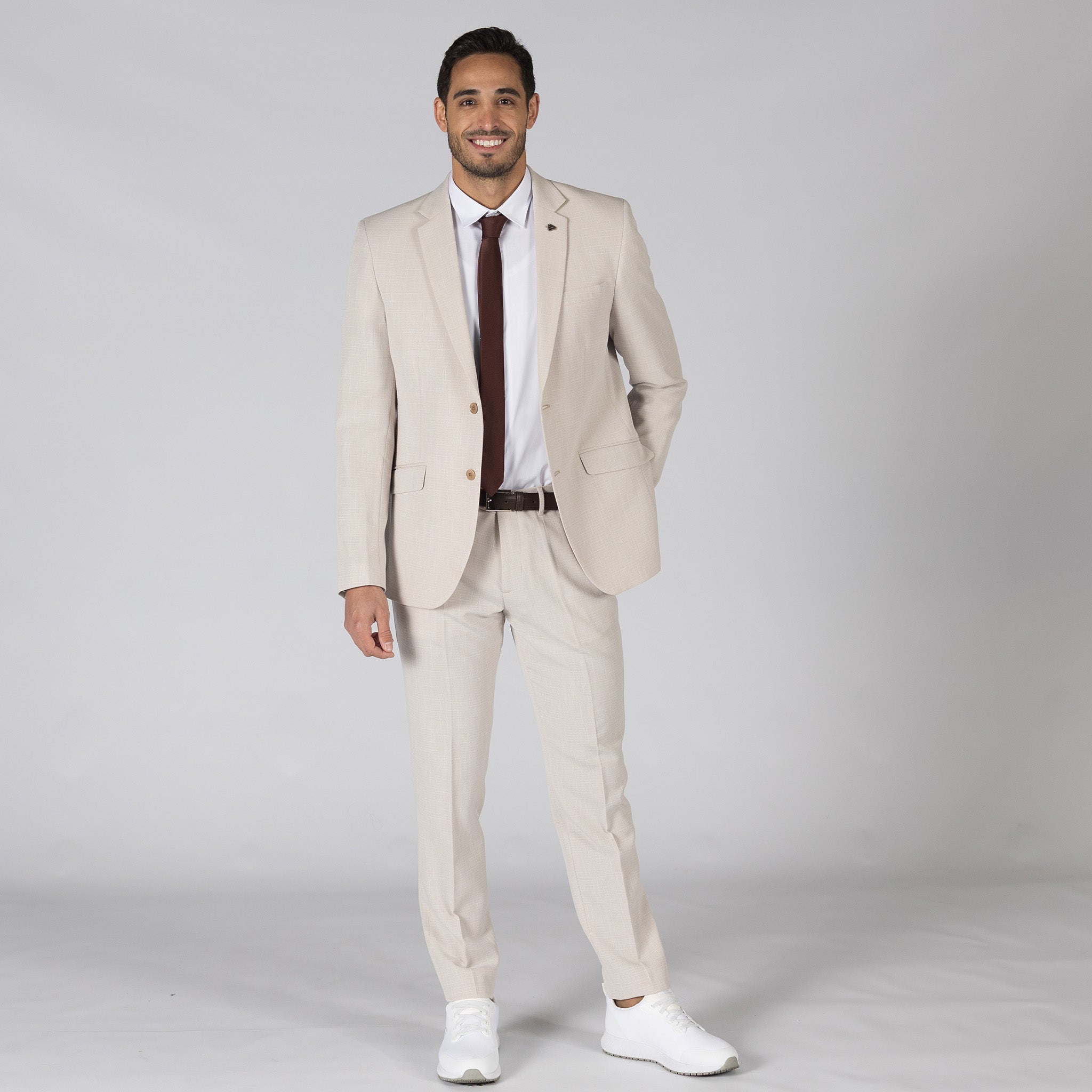 GARY'S Pants X.Linen pantalon costume Marino polyester