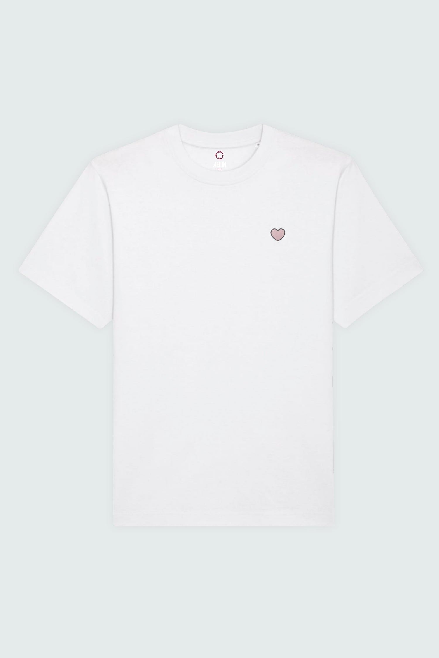 Aelin Slimfit NEW T-shirt coton unisexe motif coeur noir