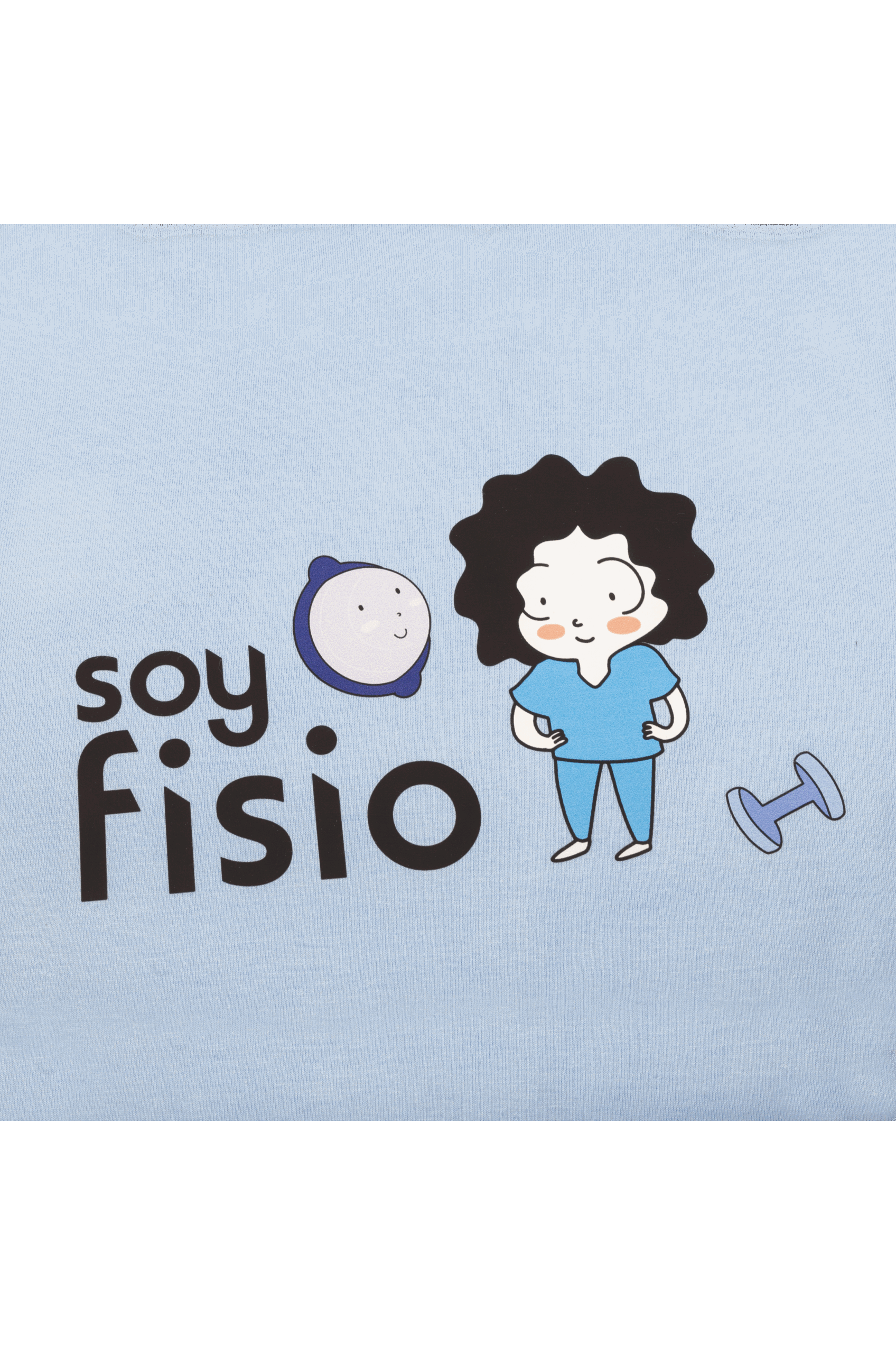 Enfermania Ropa T-shirt femme coton bleu clair M