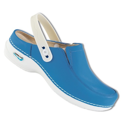 Enfermania Wash'Go sabot de travail cuir blanc lavable - Taille 40