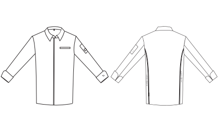 GARY'S Chef Jackets Zeus veste cuisinier noir coton