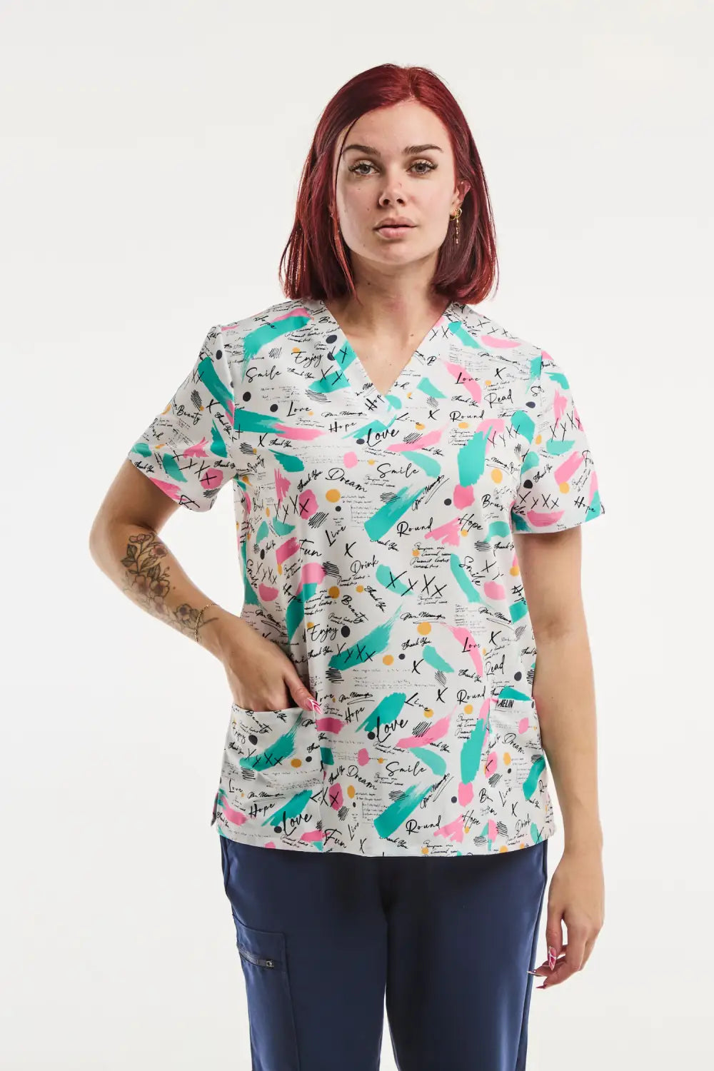 Aelin Paris blouse médicale femme Rêves Enchantés stretch