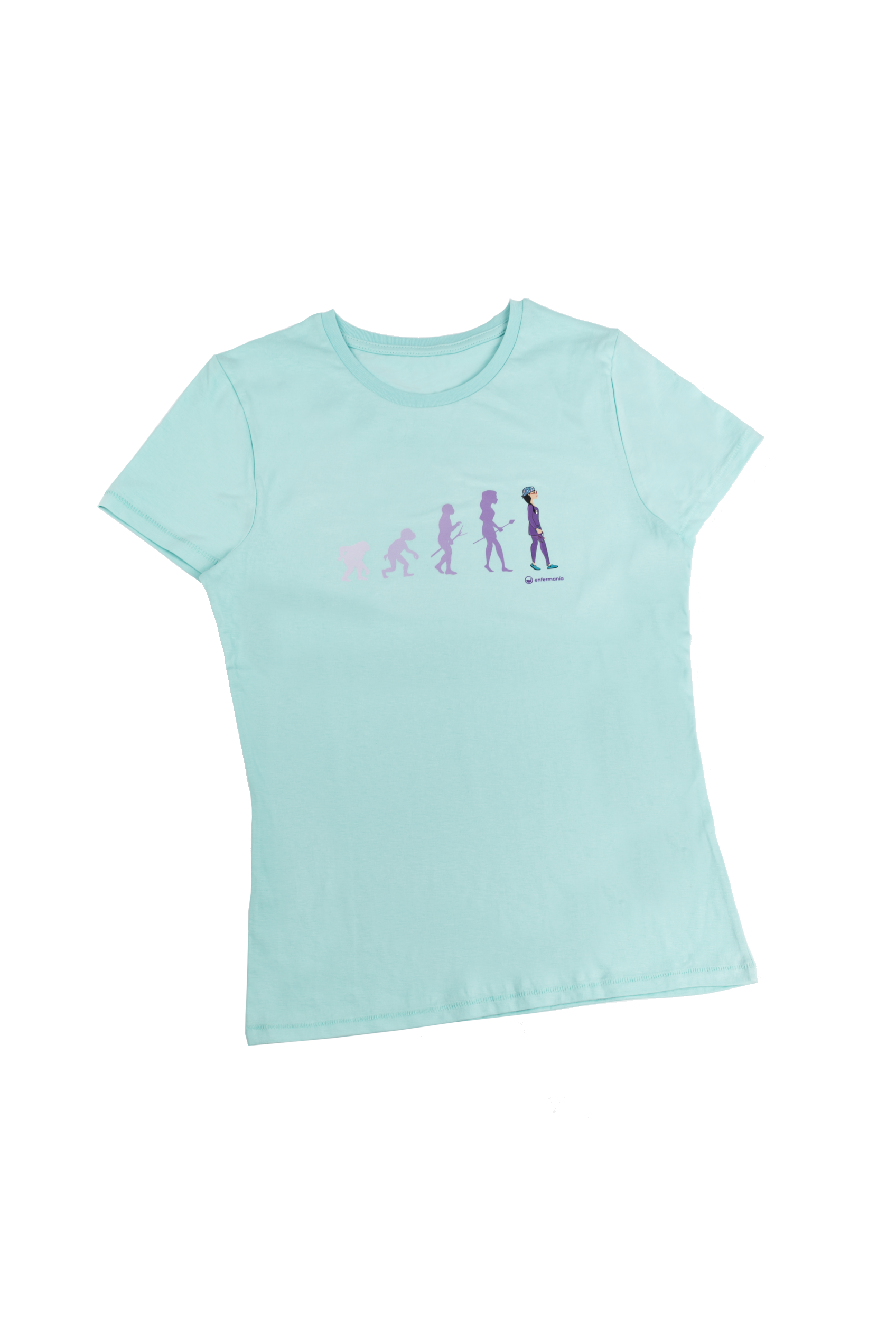 Enfermania Eco t-shirt femme Aqua coton bio S-2XL