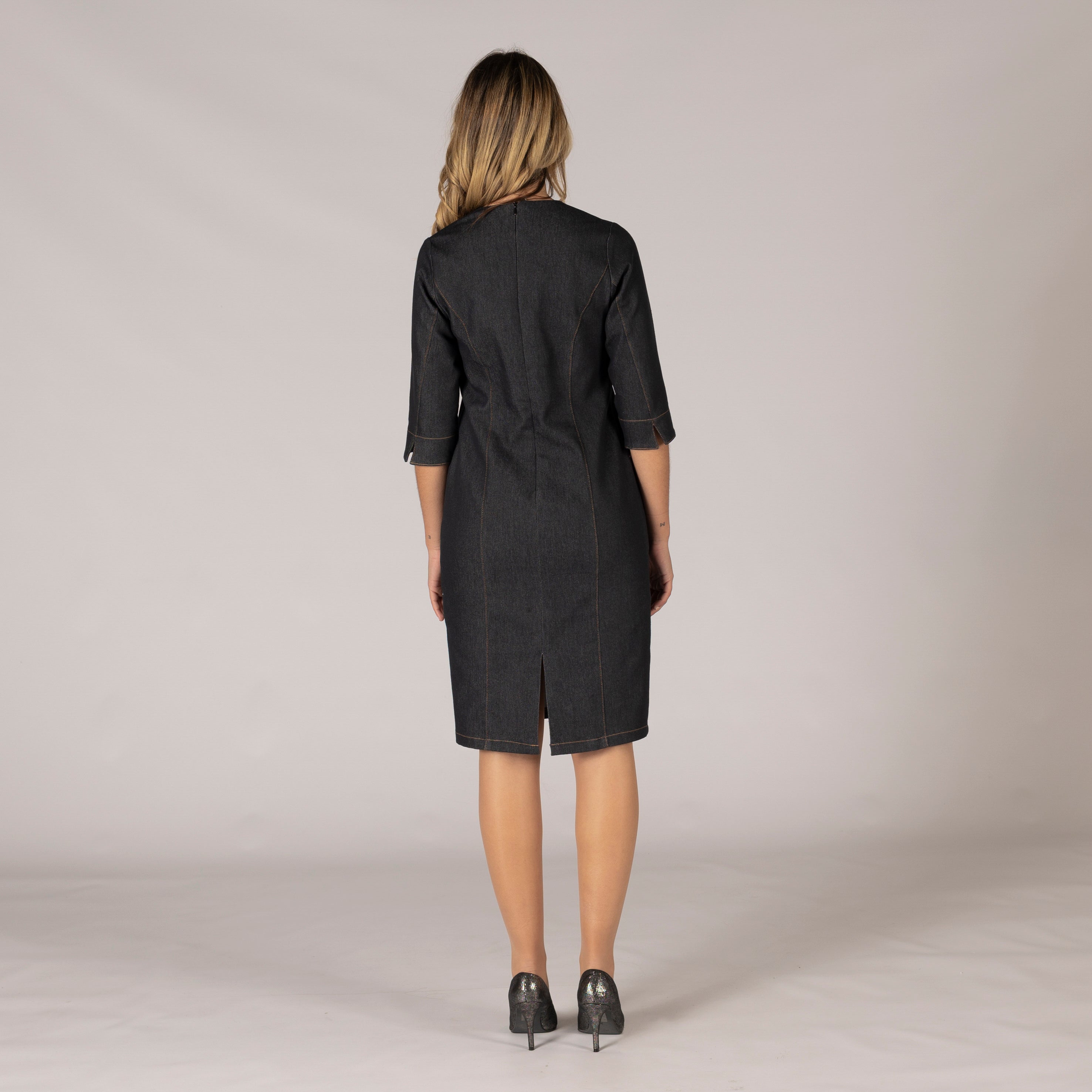 Gary's Trender Robe Travail Jean Marine Stretch