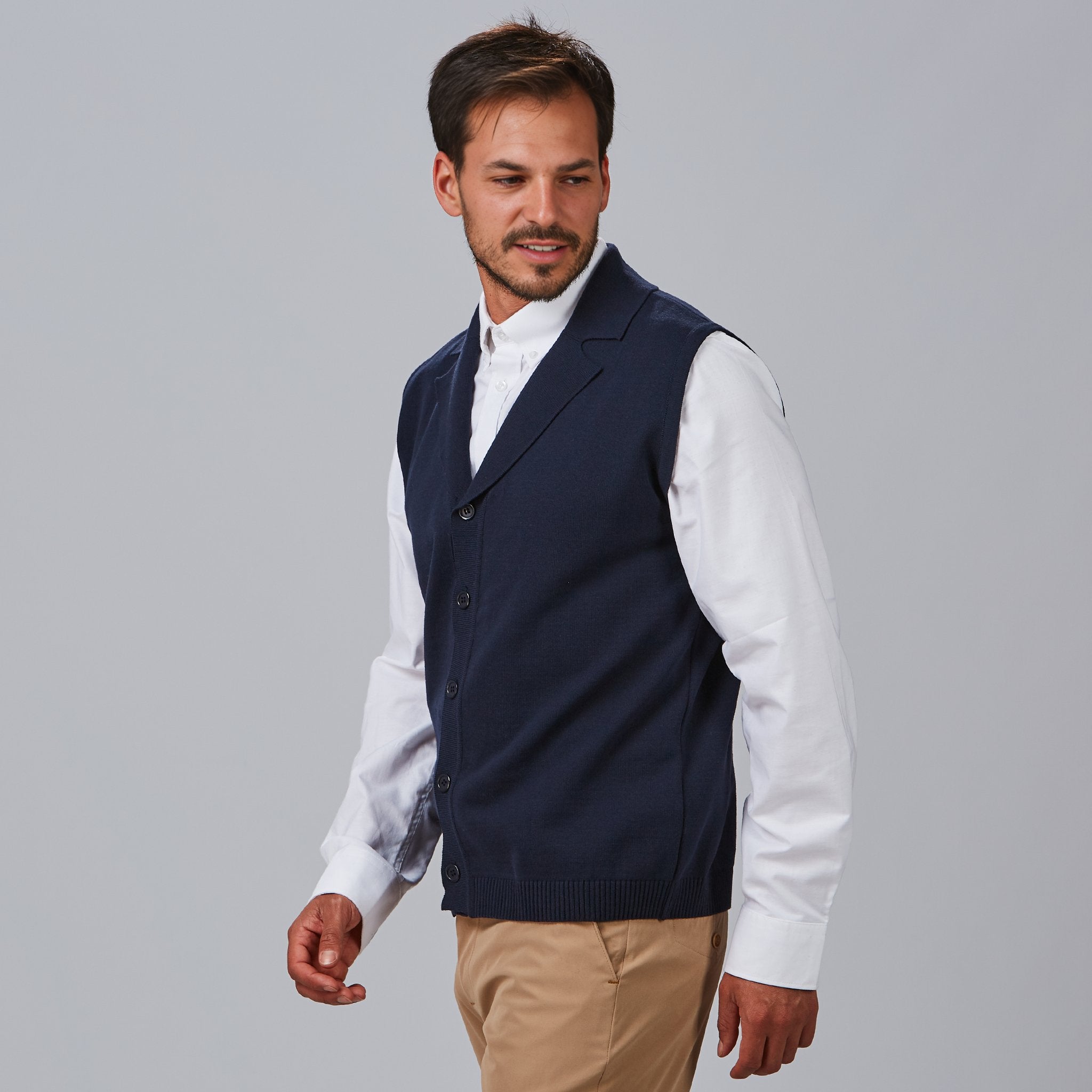 GARY'S Vests gilet homme noir boutons recyclé