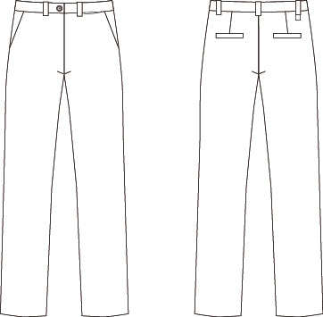 GARY'S Chino Pantalon de travail femme noir coton stretch