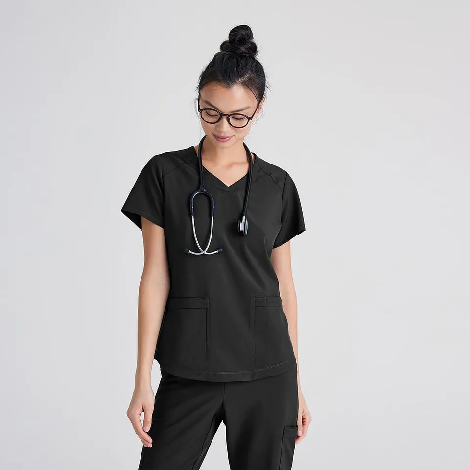 GARY'S Rhythm Top blouse médicale femme noire stretch